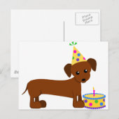 Carte Postale DaschundBDay (Devant / Derrière)