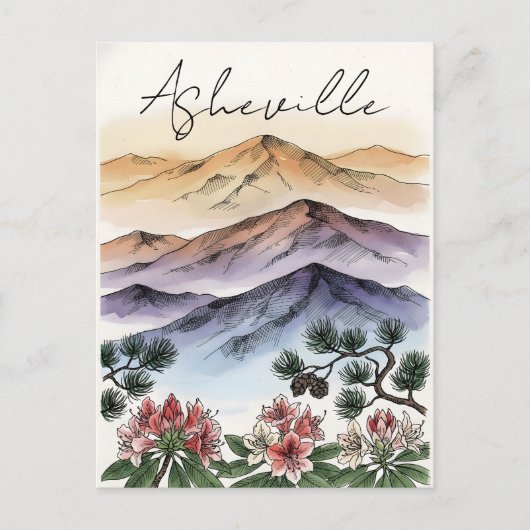 Carte postale d'Asheville (Devant)