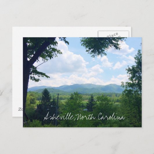 Carte postale d'Asheville (Devant / Derrière)