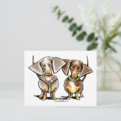 Carte Postale Dashing Dachshunds Appelés (Debout devant)
