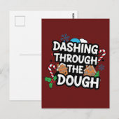 Carte Postale Dashing Through the Dough Christmas (Devant / Derrière)