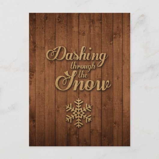 Carte Postale Dashing Through the Snow (Devant)