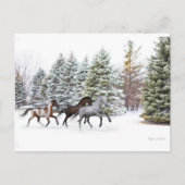 Carte Postale Dashing Through the Snow - Running Horses (Devant)