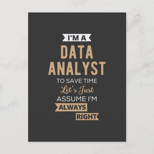 Carte Postale Data Analyst (Devant)