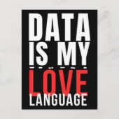 Carte Postale Data Is My Love Language - Drôle Data Scientist (Devant)