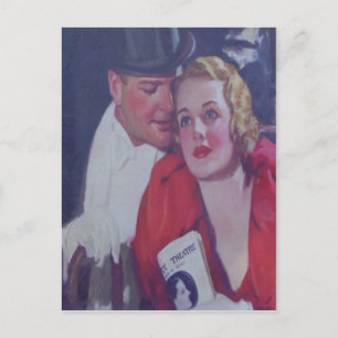 Carte Postale Date du théâtre vintage