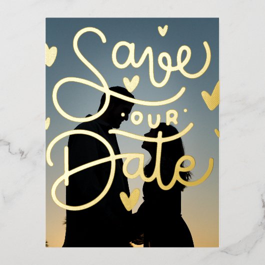 Carte Postale Date Foil (Recto)