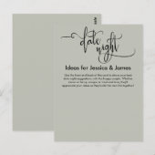 Carte Postale Date Nuit Idées Élégante Sage Green Advice Card (Devant / Derrière)