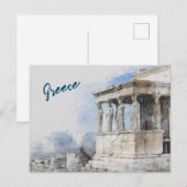 Carte postale d'Athènes Grèce - Invitation aux rui (Devant / Derrière)