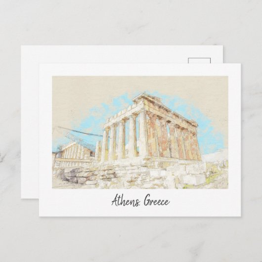 Carte postale d'Athènes Grèce – Voyage dans la vil (Devant / Derrière)