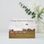 Carte postale d'atterrissage en parachute vintage  (Debout devant)