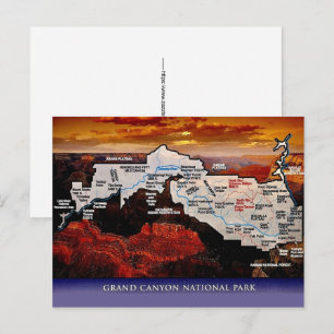 Carte postale d'attraction du Grand Canyon