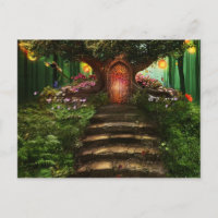 Carte postale d'auberge de forêt