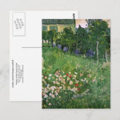 Carte Postale Daubigny's Garden Van Gogh Art (Devant / Derrière)