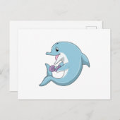 Carte Postale Dauphin à la perle (Devant / Derrière)