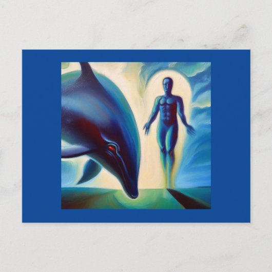 Carte Postale Dauphin animal Spirit 3 (Devant)