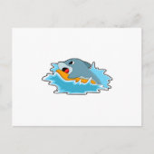 Carte Postale Dauphin au surf avec Surfboard (Devant)