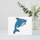 Carte Postale Dauphin avec lunettes de natation (Debout devant)