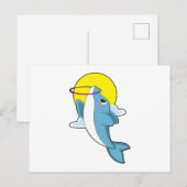 Carte Postale Dauphin avec pneus de fitness (Devant / Derrière)