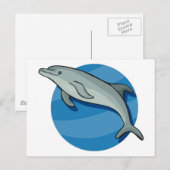 Carte Postale Dauphin bleu (Devant / Derrière)