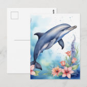 Carte Postale Dauphin de mer (Devant / Derrière)