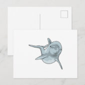 Carte Postale Dauphin en train de nager (Devant / Derrière)