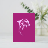 Carte Postale Dauphin rose (Debout devant)