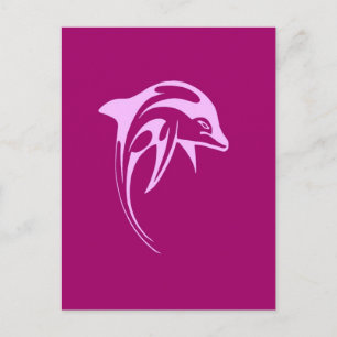 Carte Postale Dauphin rose
