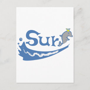 Carte Postale Dauphin surf