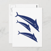 Carte Postale Dauphins (Devant / Derrière)