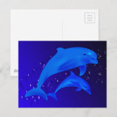 Carte Postale Dauphins (Devant / Derrière)