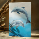 Carte Postale Dauphins aquarelles<br><div class="desc">Cette conception peut être personnalisée dans la zone fournie en modifiant la photo et/ou le texte. Vous pouvez également le customiser en cliquant sur Personnaliser ce Modèle, puis en choisissant l'option cliquer pour customiser et supprimer ou modifier la couleur de l'arrière - plan, ajouter du texte, modifier la couleur ou...</div>