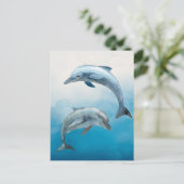 Carte Postale Dauphins aquarelles (Debout devant)