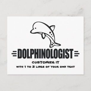 Carte Postale Dauphins personnalisés amusants