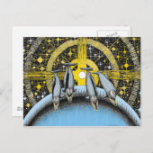 Carte Postale Dauphins spatiaux (Devant / Derrière)