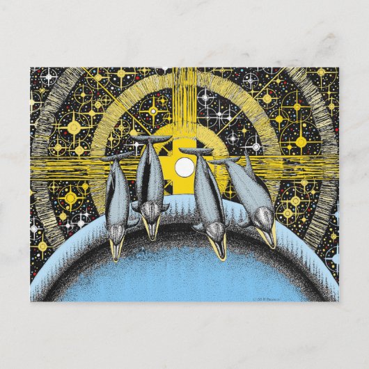 Carte Postale Dauphins spatiaux (Devant)