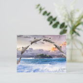 Carte Postale Dauphins volants (Debout devant)