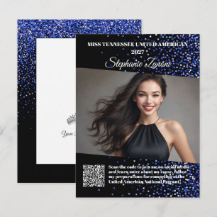 Carte postale d'autographe de concours de beauté a
