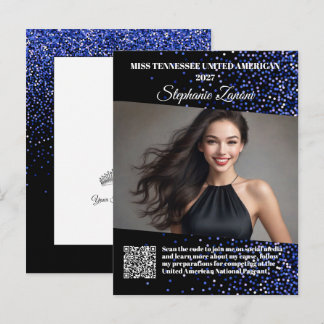 Carte postale d'autographe de concours de beauté a