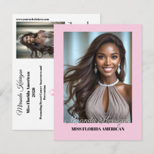 Carte postale d'autographe de concours junior past