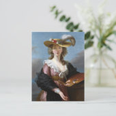 Carte postale d'autoportrait d'Elisabeth Vigee Le (Debout devant)