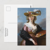 Carte postale d'autoportrait d'Elisabeth Vigee Le (Devant / Derrière)