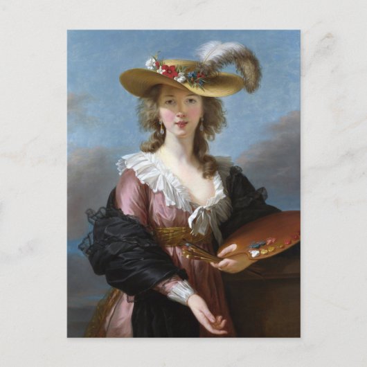 Carte postale d'autoportrait d'Elisabeth Vigee Le (Devant)