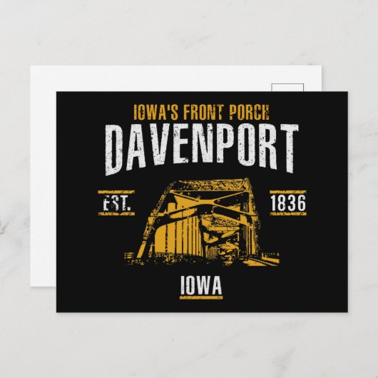 Carte Postale Davenport (Devant / Derrière)