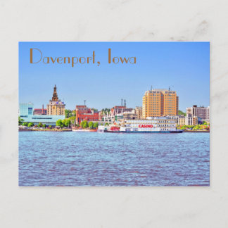 Carte Postale Davenport, Iowa, États-Unis