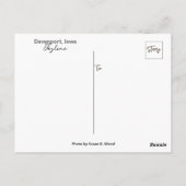 Carte postale Davenport Iowa Skyline (Dos)