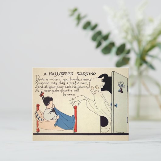 Carte postale d'avertissement d'Halloween Déplaisa (Debout devant)