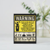 Carte postale d'avertissement du gouvernement (Debout devant)