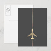Carte postale d'aviation minimaliste (Devant / Derrière)
