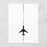 Carte postale d'aviation minimaliste